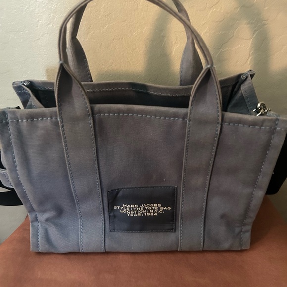 Marc Jacobs Gray Canvas Tote Bag - Picture 2 of 3